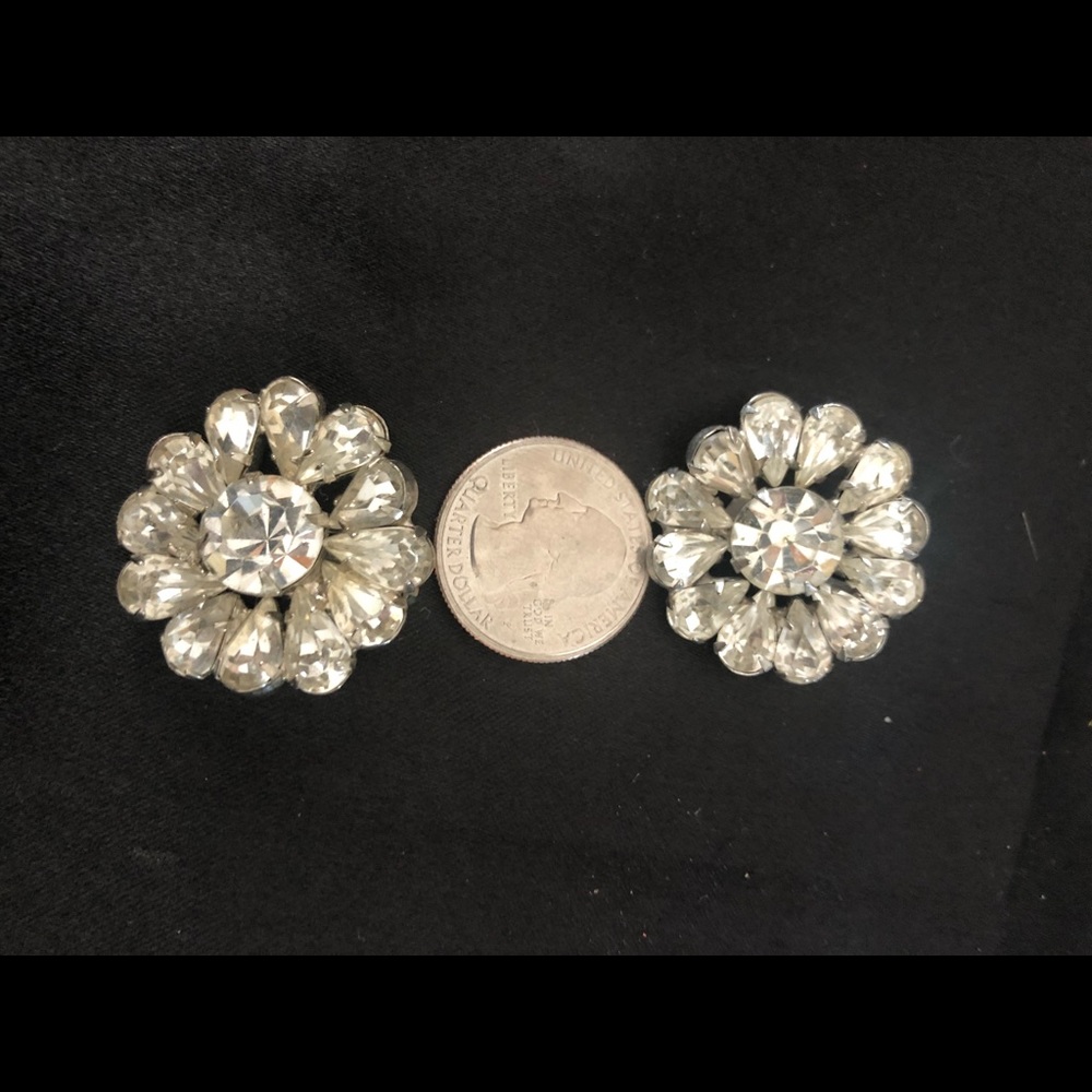 Vintage 1950s clip rhinestones